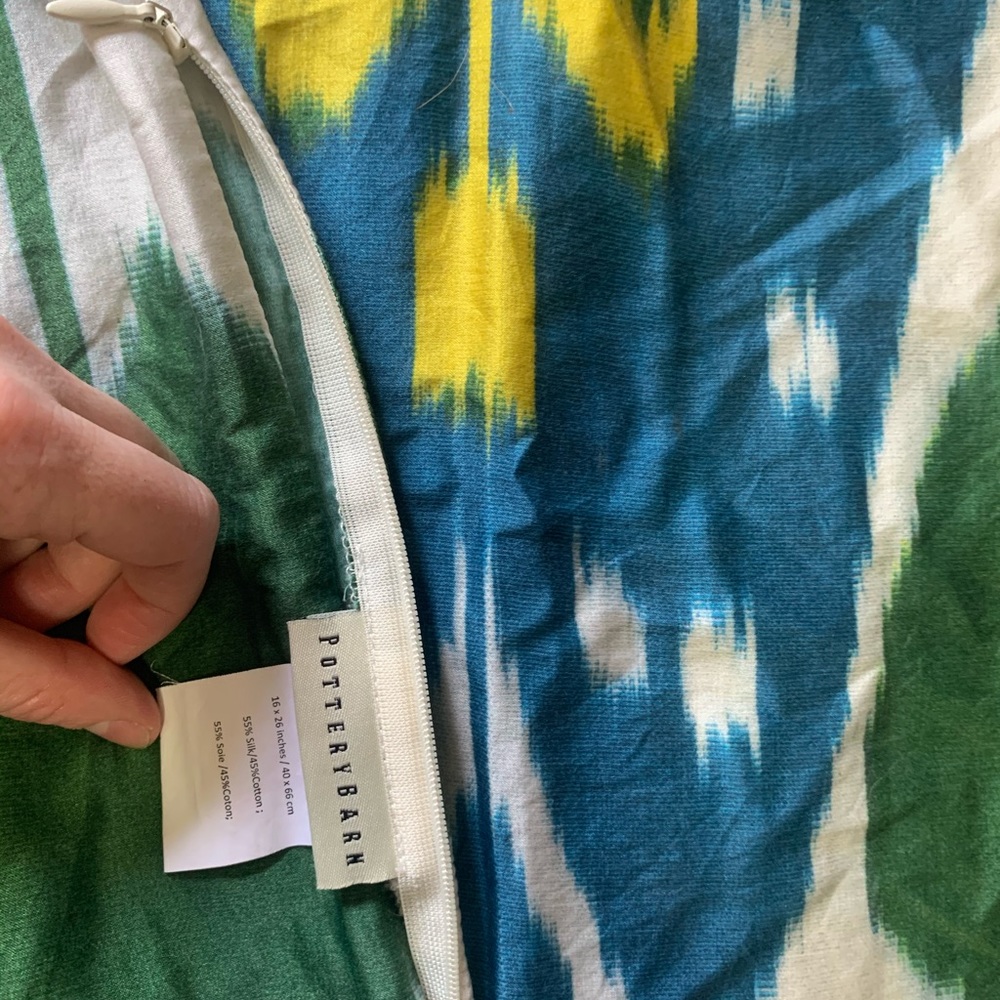 Pottery Barn Aria Ikat Silk Pillow Covers Set - Picture 3 of 4